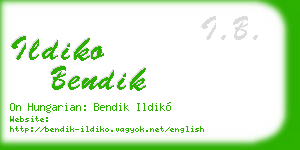 ildiko bendik business card